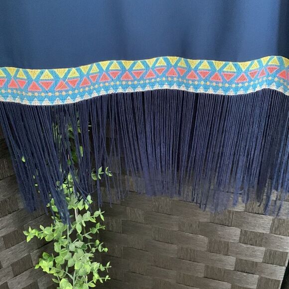 C. Luce Size Small sleeveless top with embroidery/fringe detail - Picture 3 of 8